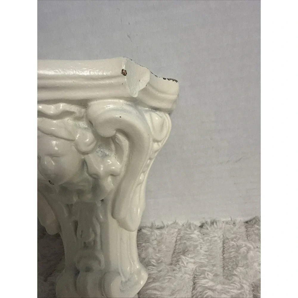 Vintage Cherub Wall Sconces Shelf Plaster Distressed Pair Rococo Baroque 2